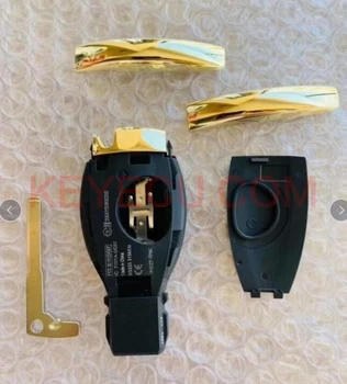 KEYECU Zlati Smart Remote Key Lupini 3 Gumb za Benz Mercedes-Benz BGA & NEC 2000+ (Z Battry Imetnik)