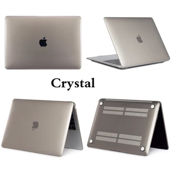 Kristalno laptop Primeru Za Apple MacBook Pro Air Retina 11 12 13 15 cm,zaščitnik Za MacBook za 15,4 13,3 palca Dotik Bar Lupini Pokrov