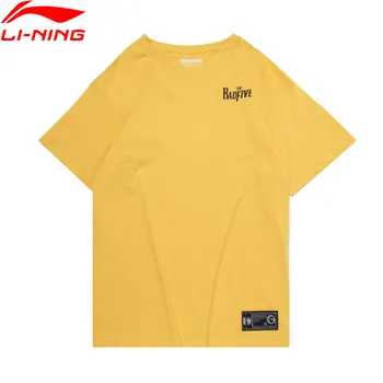 Li-Ning Moških BADFIVE Košarka Serije T-Shirt Svoboden Bombaž Dihanje Oblog li ning, Šport Grafični Tees Vrhovi AHSQ307