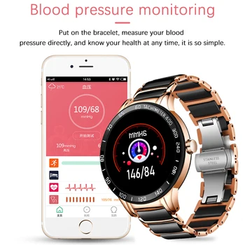 LIGE 2020 Nove Keramične Pametno Gledati Moški Ženske Srčnega utripa, Krvnega Tlaka, Spremljanje IP67 Nepremočljiva Šport Multi-funkcijo Smartwatch