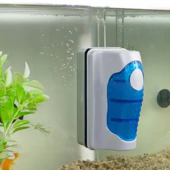 Magnetni Aquarium Fish Tank Alge Glass Cleaner Strgalo Plavajoče Čisto Krtačo