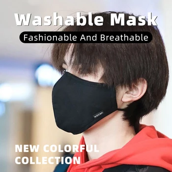 Maske Stroj Za Večkratno Uporabo, Za Zaščito Filter Črno Beli Modi Bombaž Dustproof Anti Masko Za Prah Usta Odraslih Poletje