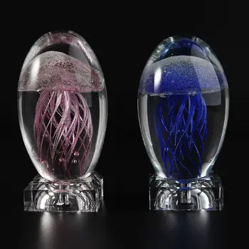 Meduze Kristalno namizne Svetilke 3D LED Nočna Lučka S Svetlobo Znanja Čarobnih Barv