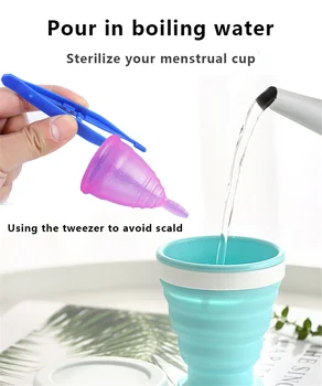 Menstrualne Skodelice Steriliser Silikonsko Skodelico Upogljivi Sterilizacijo Zložljive Žensko Higieno Lady Cup Sterilizator za Menstruacije