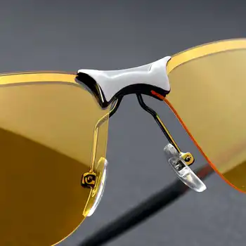 Moda UV400 Anti-Glare Zlitine Polarizirana Nočno Vizijo Očala s Preglednimi nos posnetek Vožnje Moški