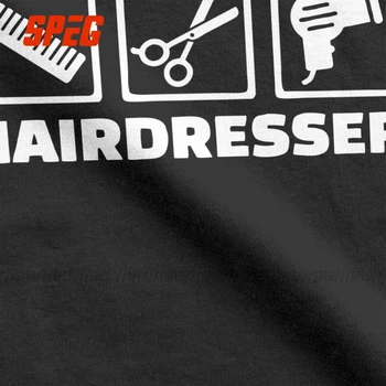 Moški Frizerski salon T Srajce Darilo za sušilec za lase Hairstyler Čistega Bombaža Smešno Kratkimi Rokavi, Posadke Vratu Tee Majica Plus Velikost Majice