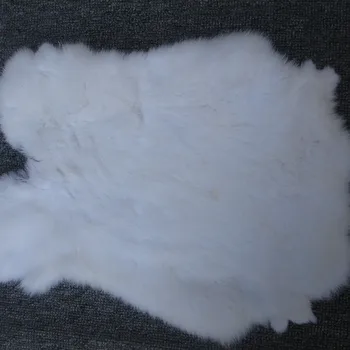 Narava Resnično Resnično Beli Zajec Krzno Prodaje Za Celotno Kos Puhasto Zajec Pelts Pribor Za Oblačila Pravega Krzna Za Odejo
