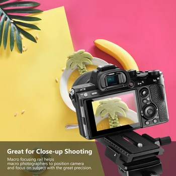 Neewer 16 cm 2-Način Makro Izostritev Železniškega Slider/Close-Up za Fotografiranje, ki je primerna za Canon/Nikon/Pentax/Olympus/Sony