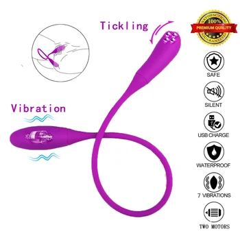 NOVO 7 Hitrosti Vibratorji Funkcijo za ponovno Polnjenje Dvojno Vibracijsko Jajce Za Nekaj G-spot Analni Seks Odraslih Igrače Za Ženske Polnjenje prek kabla USB