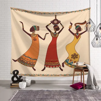 Novo prišli afriška ženska Nordijska visi krpo umetnosti steno digitalni tisk tapiserija steno odejo plaža brisačo ruto tap240