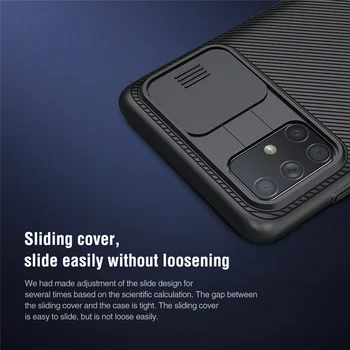 Novo Za Samsung Galaxy A71 Primeru Zajema NILLKIN Potisnite Pokrov Kamere Zaščita Ohišje Za Samsung Galaxy A71 Kritje Anti-skid Pokrov