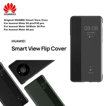 Original Huawei Smart Prikaz mobilnega Telefona zaščitni Pokrov Za Mate 30/30 Pro/Mate 40/40 pro/Mate 40 pro plus Flip primeru Auto Sleep