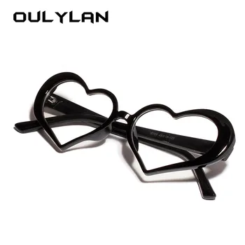 Oulylan Srce Sončna Očala Ženske Modni Jasno Objektiv Načrt Sončne Očala Odtenki Dekleta Ljubezen Srca V Obliki Sunglass Rožnata Očala