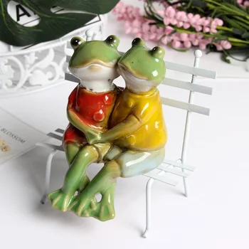 Padec ladijskega prometa keramični žaba okraski model doma dekoracijo mize okrasni dodatki darilo