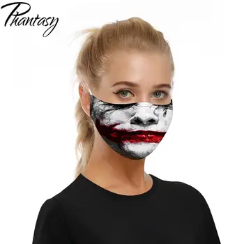 Phantasy Halloween Party Fashion Odraslih 3D Tiskanje Velika Usta Smešno Klovn Grimace Joker sprednji Pokrov Stroj za Večkratno uporabo Usta Maske