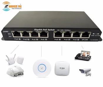 PoE stikalo Ethernet za varnostne kamere/usmerjevalniki 1000Mbps s Pasivnim PoE 7. vrata 1 Uplink, 24v 48v Način Način B PoE stikalo