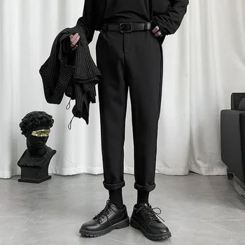 Poletje Black Priložnostne Hlače za Moške Slim Modni Posel Naravnost Obleko Hlače Moški Ulične Divje Obleko Hlače Moški M-3XL