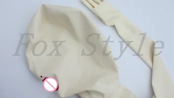 Preko DHL latex catsuit s 3 kondomi gume polno kritje bodysuit