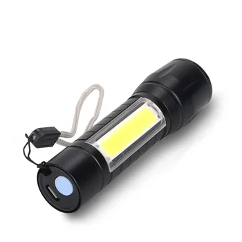 Prenosni USB Polnilna LED Svetilka COB+XPE Vgrajen batteryTactical Svetilke Svetilke 3Modes Delo Svetlobe, Sili Lanterna