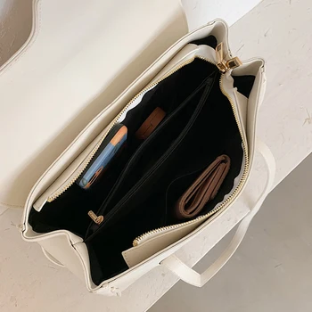 Priložnostne velike zmogljivosti tote vrečke ramo za ženske oblikovalec torbice razkošje mehke pu usnje messenger bag ženski veliki zavihek torbice