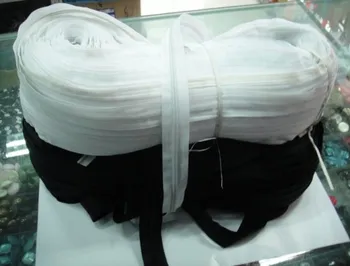 Prodajo ! Prosto Rezanje 3# Najlon Zadrgo Posteljnina vrečko zadrgo 30 metrov Rjuhe Kritje Omaro komarjem DIY Dodatki Bela /Črna