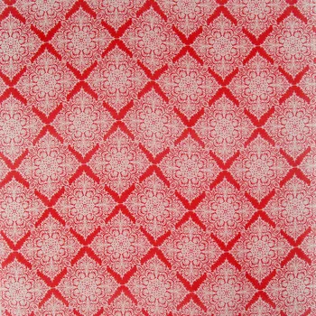 Rdeča geometrijske in vintage print design, čiste svile krep de chine svilene tkanine,SCDC1177