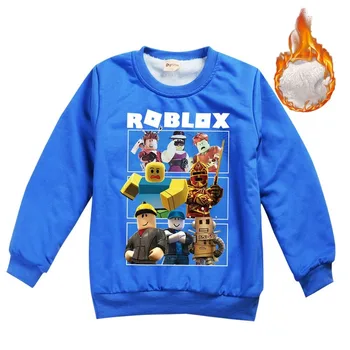 Roblox Otroci Sweatshirts Fant, Fant, Dekle, Risanka Zimski Plašč Unisex Bombaž Puloverji Suknjič Dolg Rokav T-shirt Božično Darilo