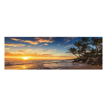 Sončni zahodi Naravno Morsko Plažo Kokosovih Palm Krajine Wall Art Slike, Barvanje Sten Umetnosti za Dnevni Sobi Doma Dekor (Brez Okvirja)
