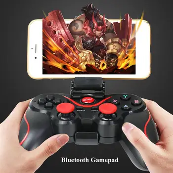 T3 Bluetooth Gamepad Palčko Za Android Wireless Gaming S600 STB S3VR Krmilnik za Igre za PC Android Pametni telefon Z Imetnik