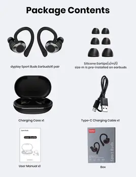 TWS V Uho Čepkov Brezžična tehnologija Bluetooth 5.0 Slušalke Šport Brsti Slušalke 3D Stereo Zvok z Mic Teče Nepremočljiva IPX7