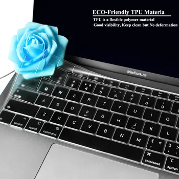 Ultra Tanek TPU Tipkovnico Pokrov Kože za Novi MacBook Air 13-Palčni 2020 A2179 ali Novi Macbook Air 13 2019 2018 A1932 model