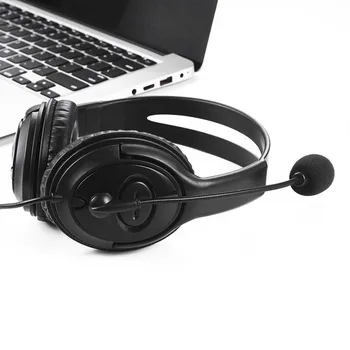USB Računalnik Slušalke z Mikrofonom na Palici V Skladu Nadzor Nad Uho Slušalke za Prenosni računalnik Namizni RAČUNALNIK