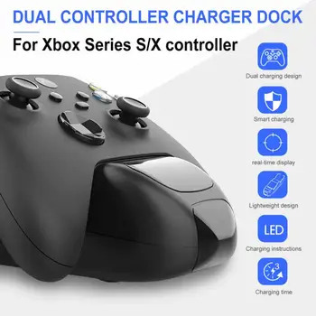 Za Xbox serije X Dual Tip-C Ročaj Hitro Polnjenje Dock Postajo Stojalo Polnilnik Krmilnik za Igre Moč Polnjenja