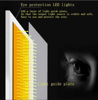 Zatemniti LED Grafični Tablet Pisanje Diamond Slikarstvo Orodje Polje Svetlobe Blazine Digitalno Risanje A4 Kopija Tablet Daimond vezenje