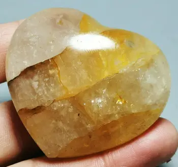 Zlati Zdravilec Quart Hematoid Kristalno Srce Kamen Od Madagaskar
