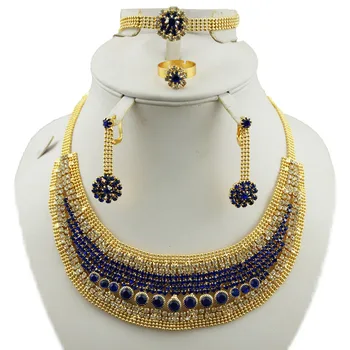 Zlato fine nakit sklopov ženske ogrlica trgovini big nakit set afriške velik nakit sklopov modna ogrlica