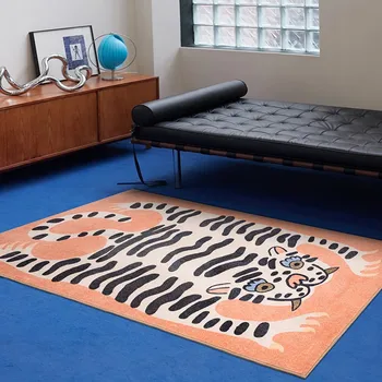 Živali oblikovan srčkan tiger tkane področju preprogo , INS popularne Nordijske slog otroci soba dekoracijo postelji preprogo
